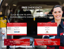 Tablet Screenshot of freeemergencycontactcard.com